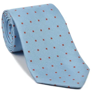 Rust on Sky Blue English Geometric Silk Tie EGT-29