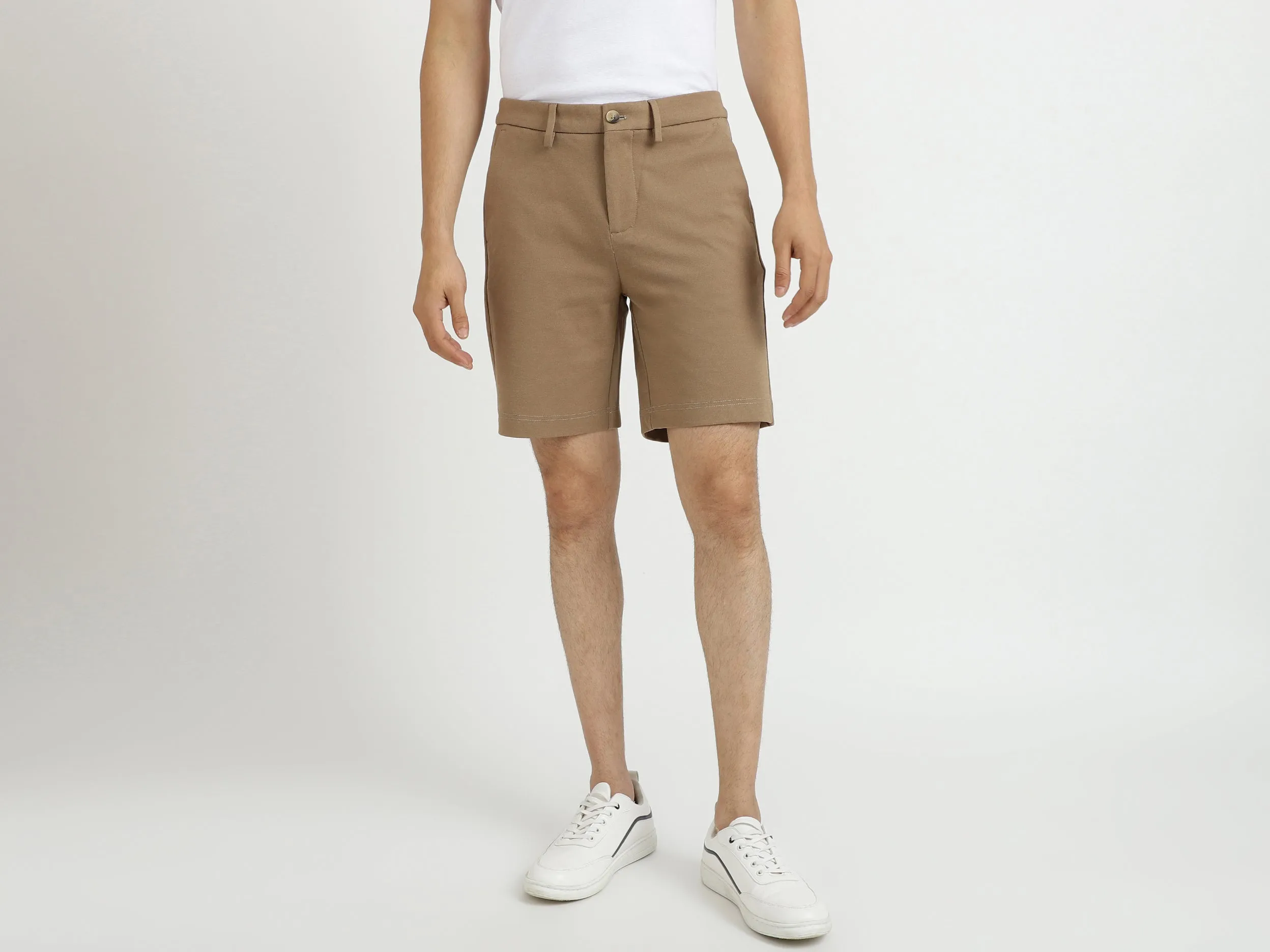 Rust Slim Fit Shorts