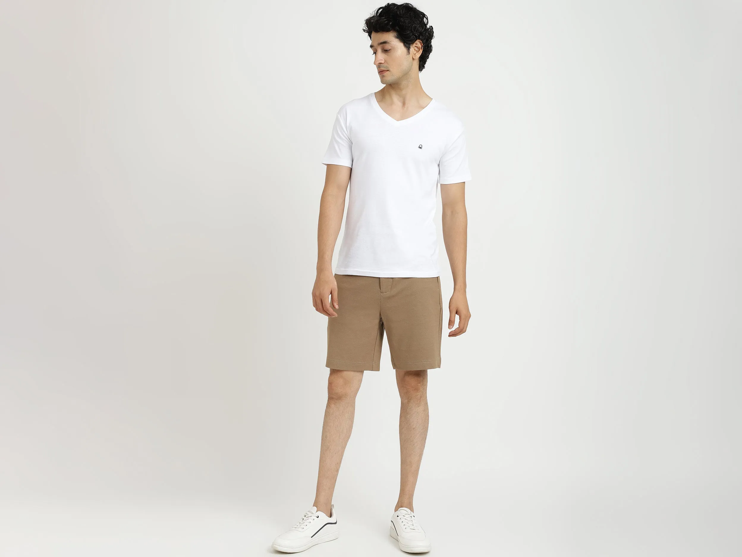 Rust Slim Fit Shorts
