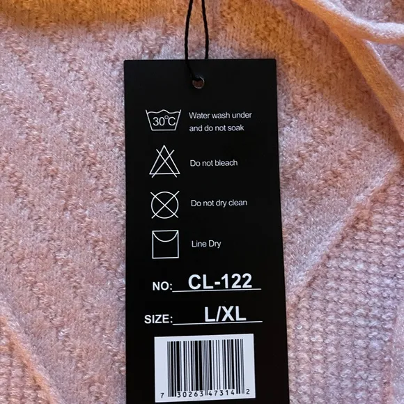 S. Christina 100% Cashmere Pink Hoodie V Sweater L/XL – Soft &amp; Cozy