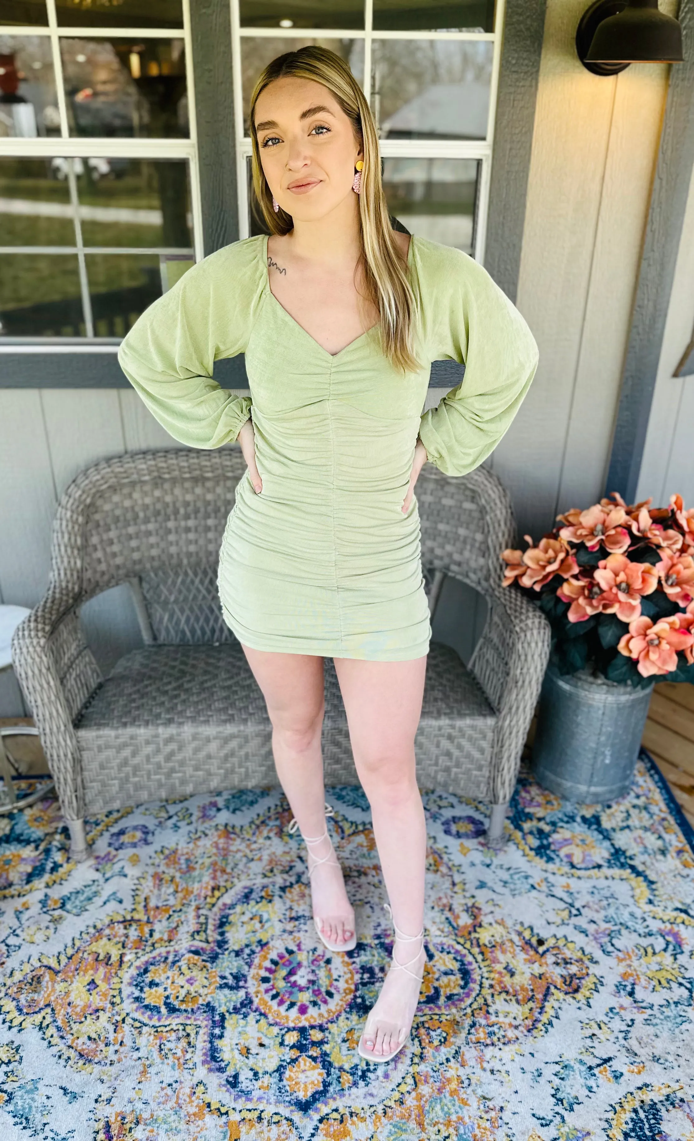 Sage Bodycon Dress