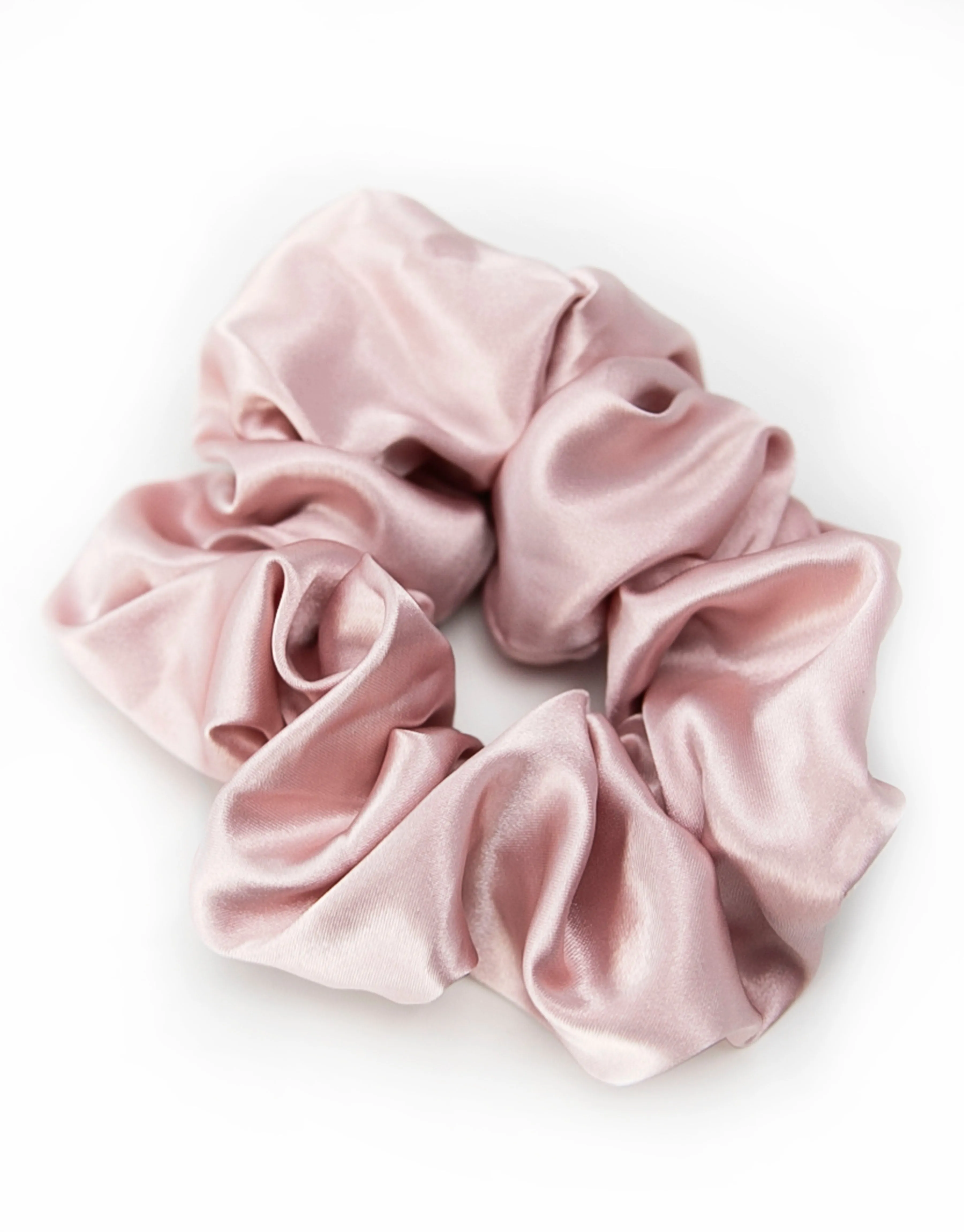 Scrunchie - Soft Silky Satin - Dark Blush