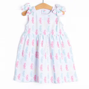 Seahorse Shuffle Dress, Blue