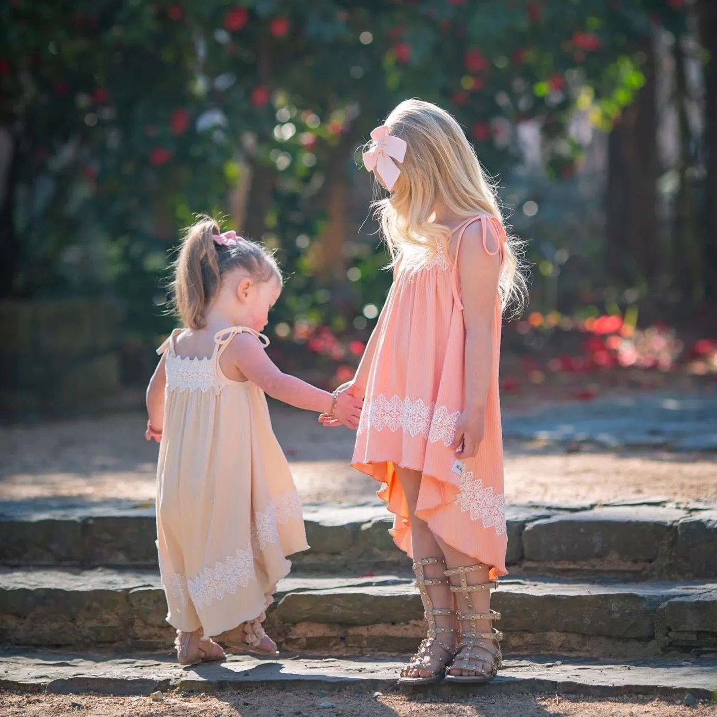 Seashell Hi/Lo Dress - Light Coral