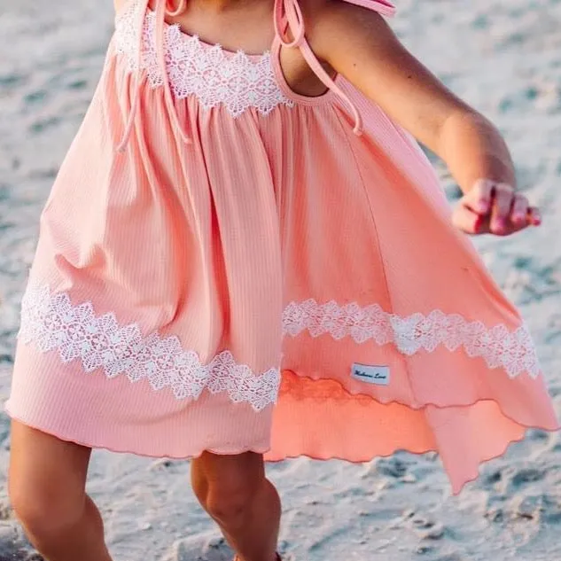 Seashell Hi/Lo Dress - Light Coral
