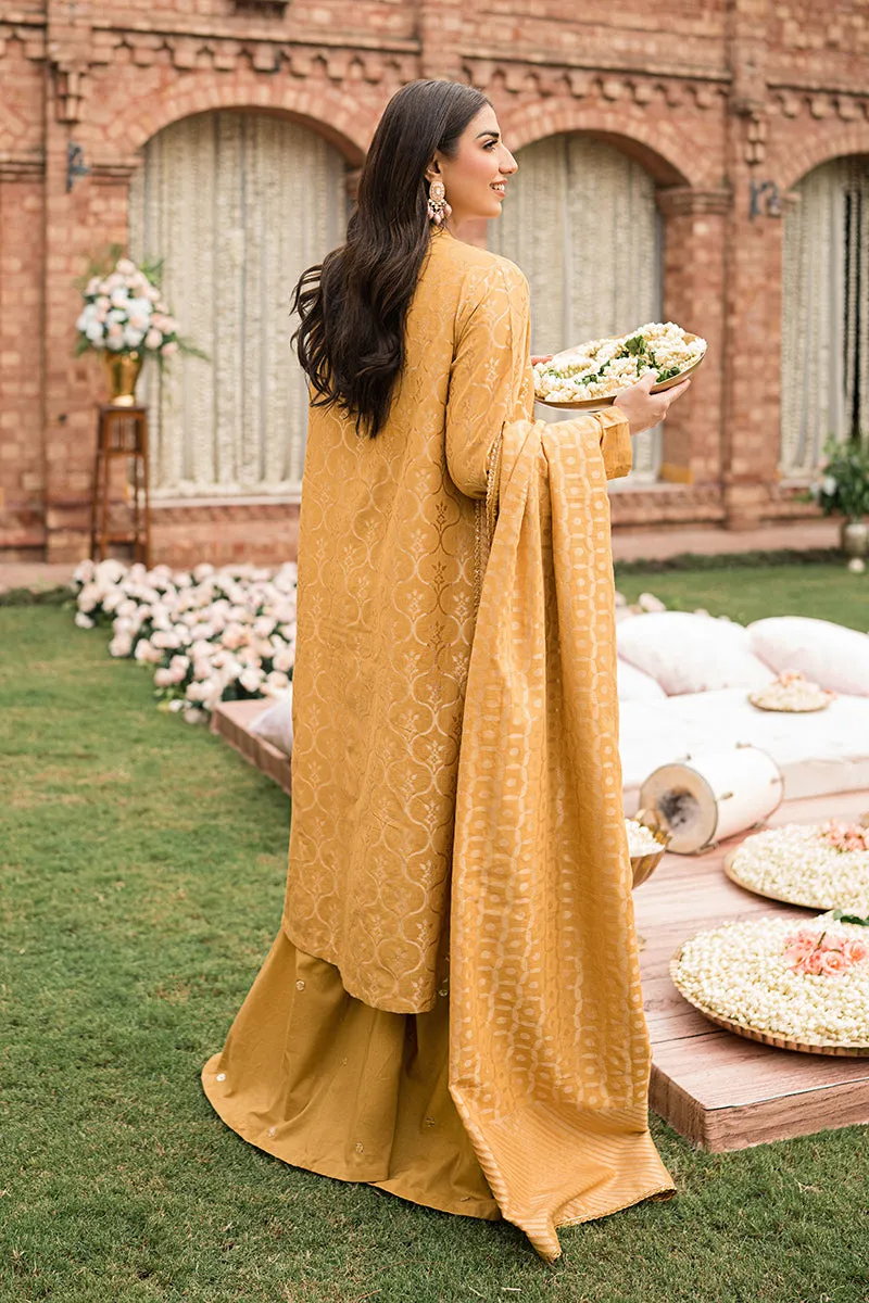 SEER ZARD-3PC |  Cross Stitch The Bride Tribe Wedding Festive Collection 2022 | Unstitched Embroidered Jacquard Suits | Cross Stitch 2023