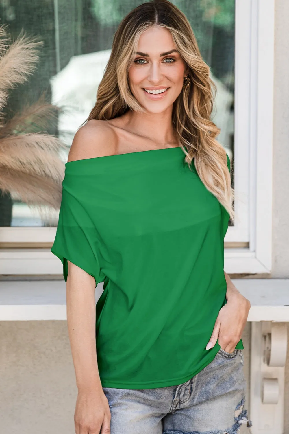 Sera Cowl Neck Short Sleeve T-Shirt