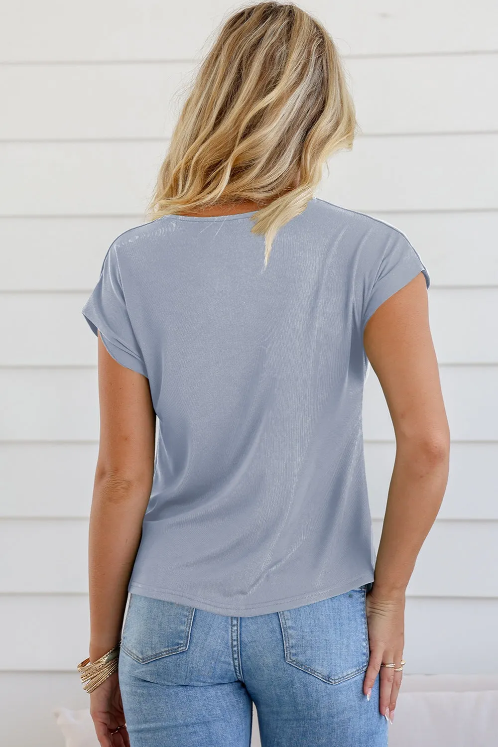 Sera Cowl Neck Short Sleeve T-Shirt