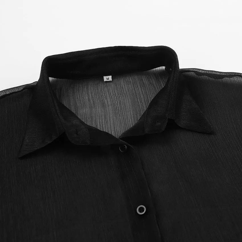 Sheer Button Up Top
