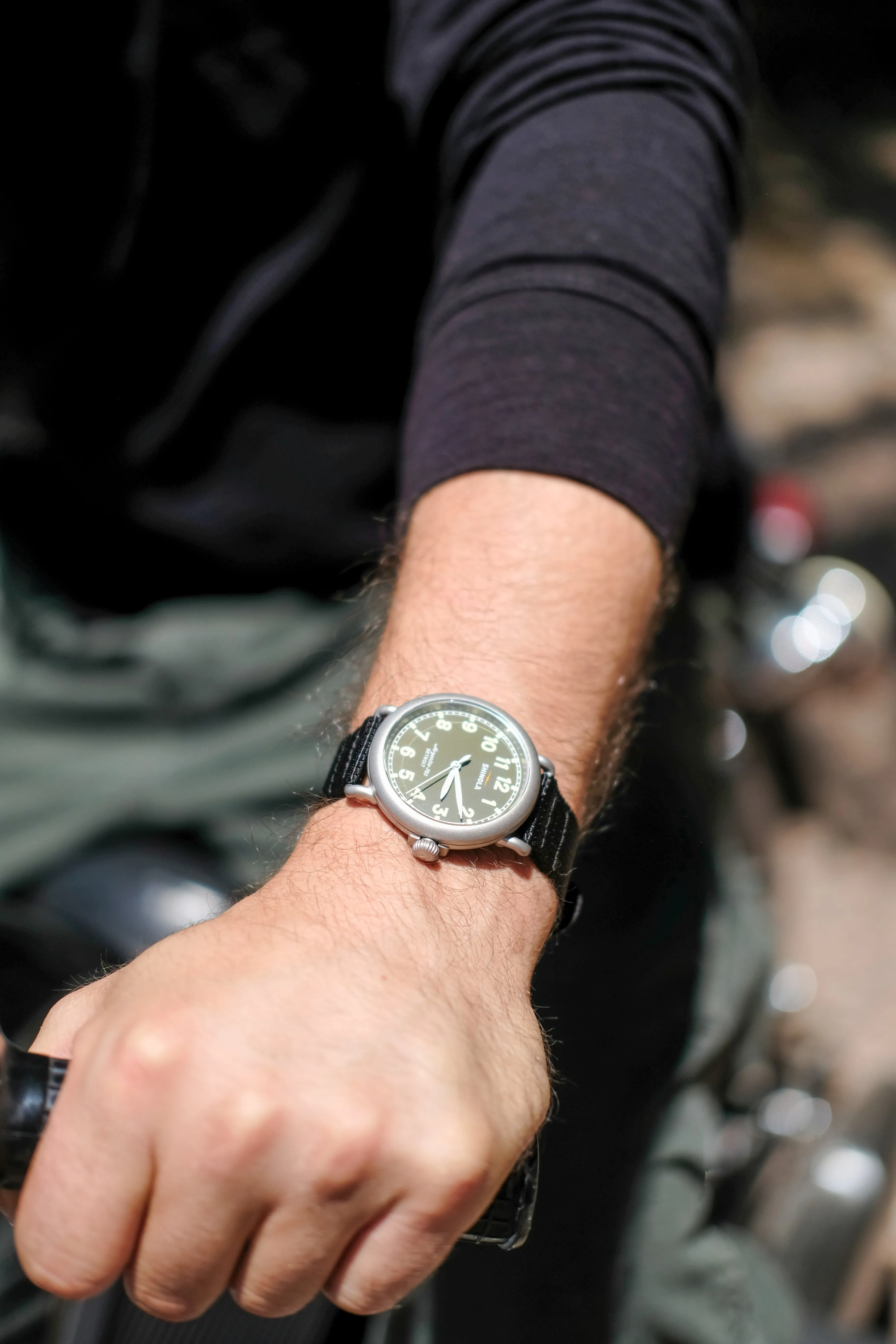 SHINOLA RUNWELL FIELD WATCH DARK OLIVE DIAL