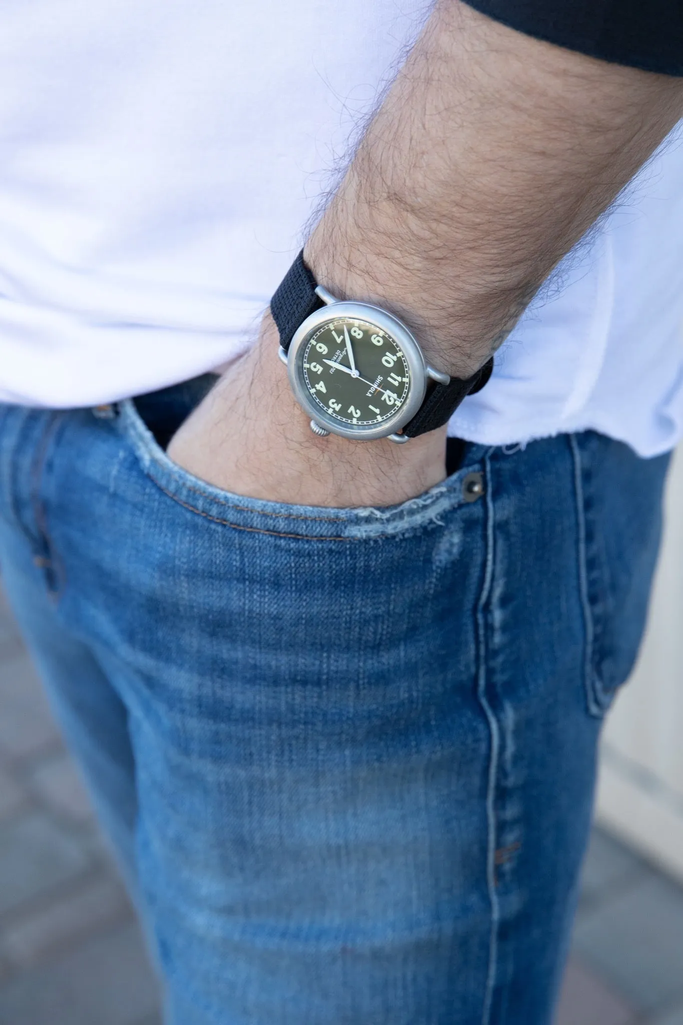 SHINOLA RUNWELL FIELD WATCH DARK OLIVE DIAL