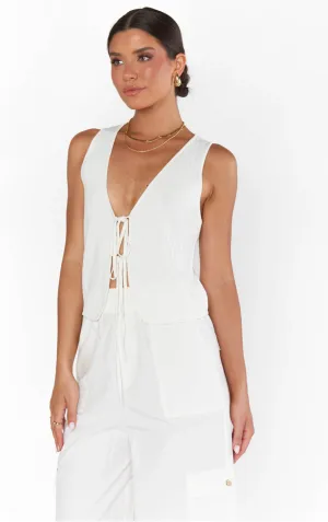 Show Me Your Mumu | Time Out Tie Top {White}