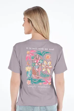 Simply Southern Soul T-Shirt for Women in Purple | SS-SOUL-PARAGON