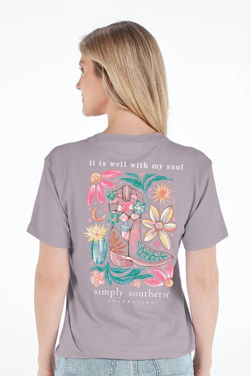 Simply Southern Soul T-Shirt for Women in Purple | SS-SOUL-PARAGON