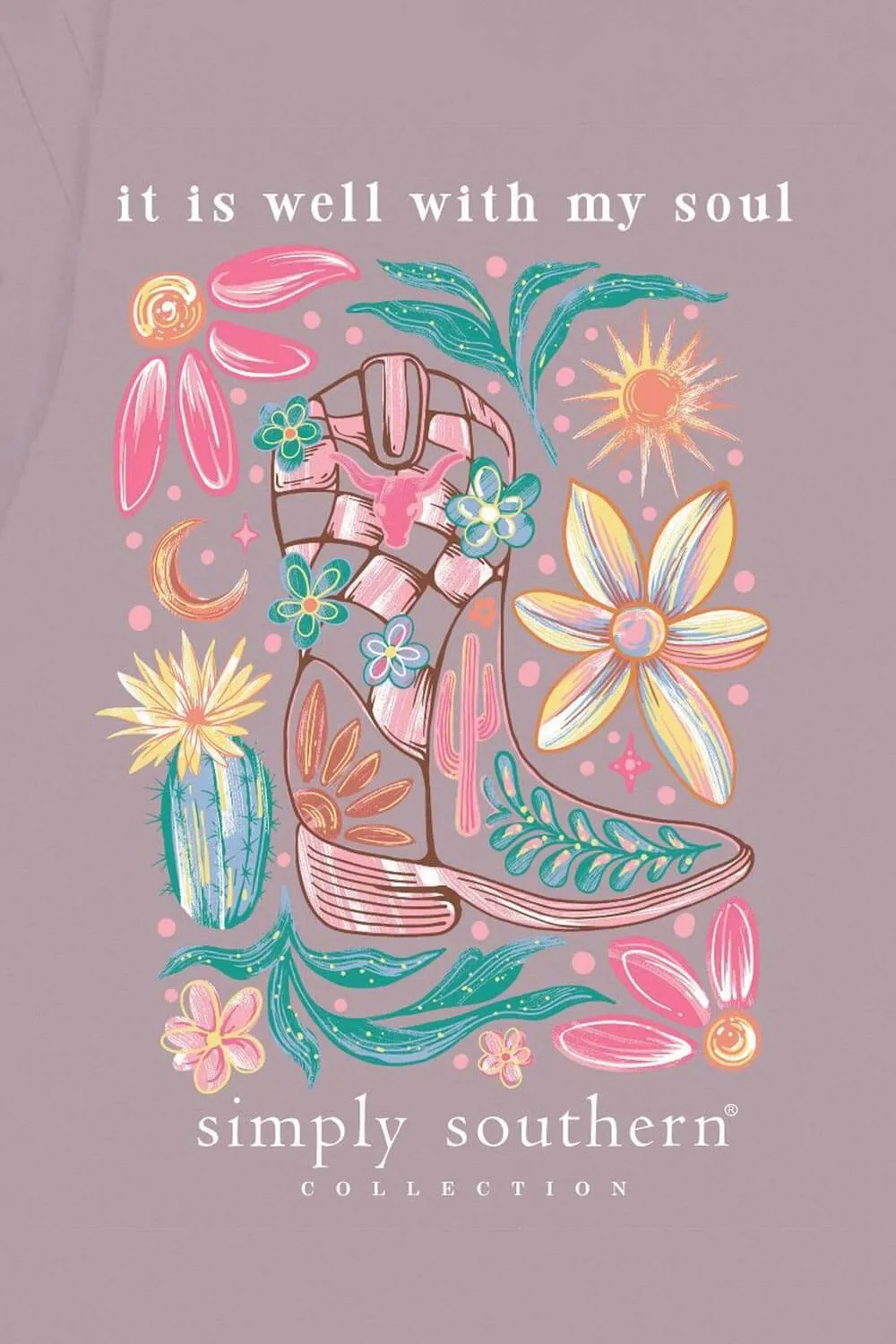 Simply Southern Soul T-Shirt for Women in Purple | SS-SOUL-PARAGON