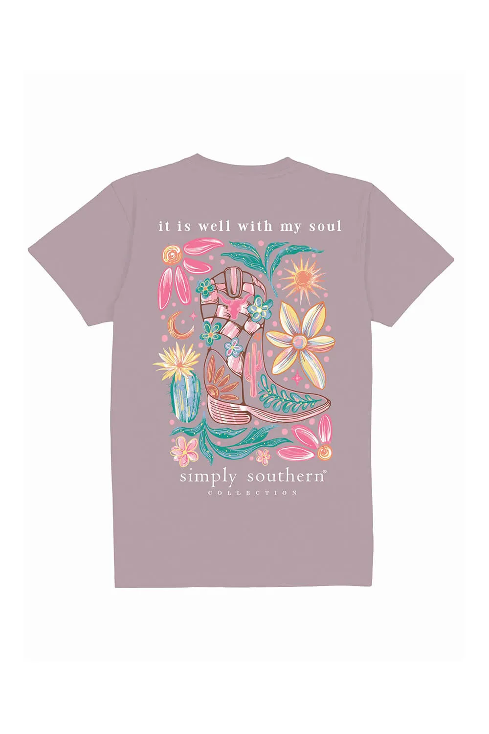 Simply Southern Soul T-Shirt for Women in Purple | SS-SOUL-PARAGON