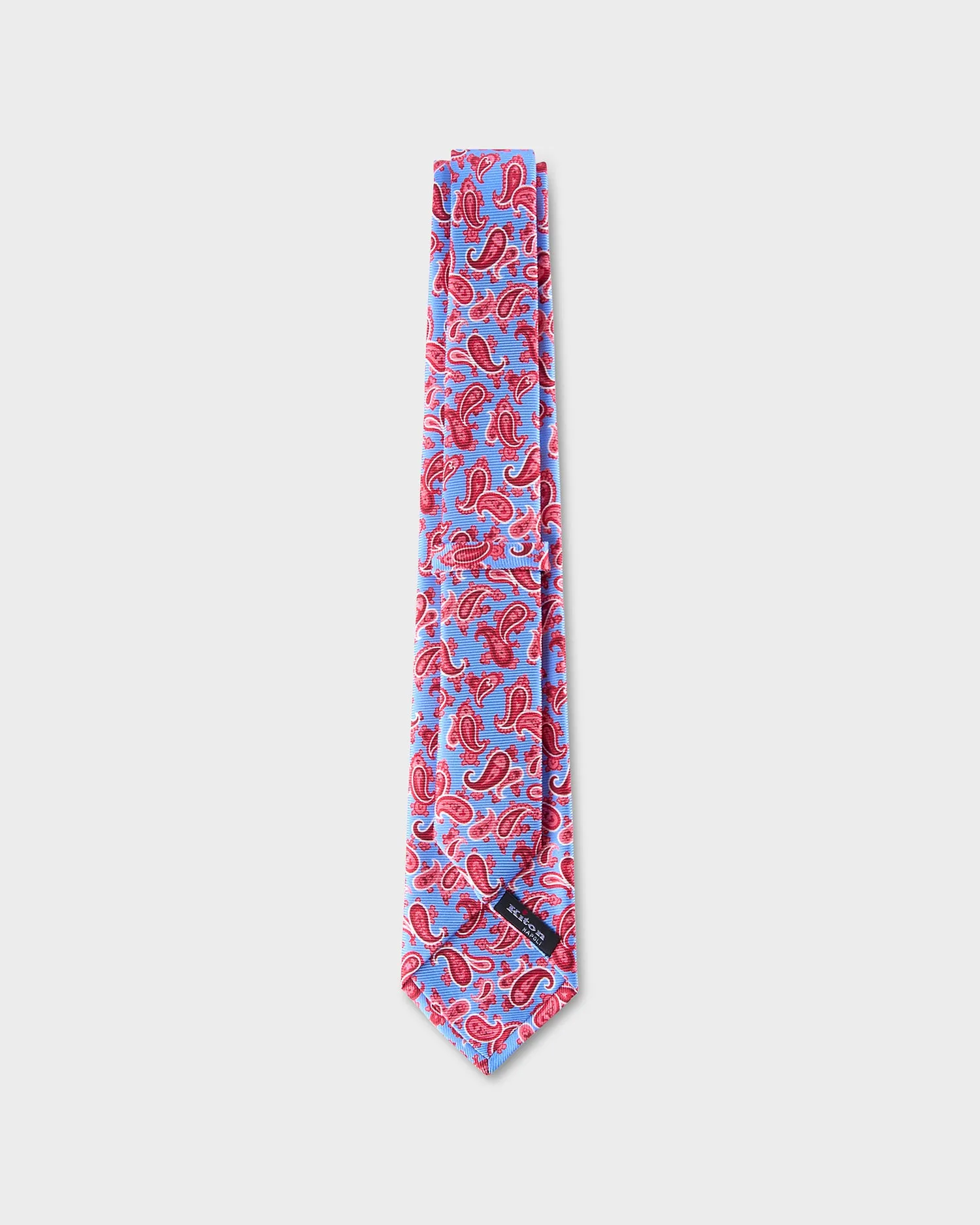 Sky Blue And Pink Paisley Tie