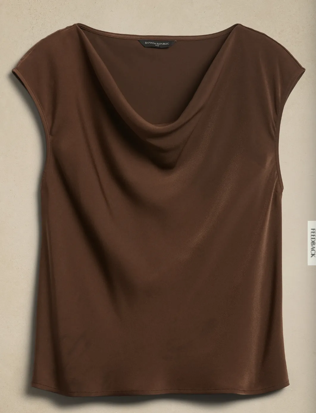 Sleeveless Cowl-Neck Blouse