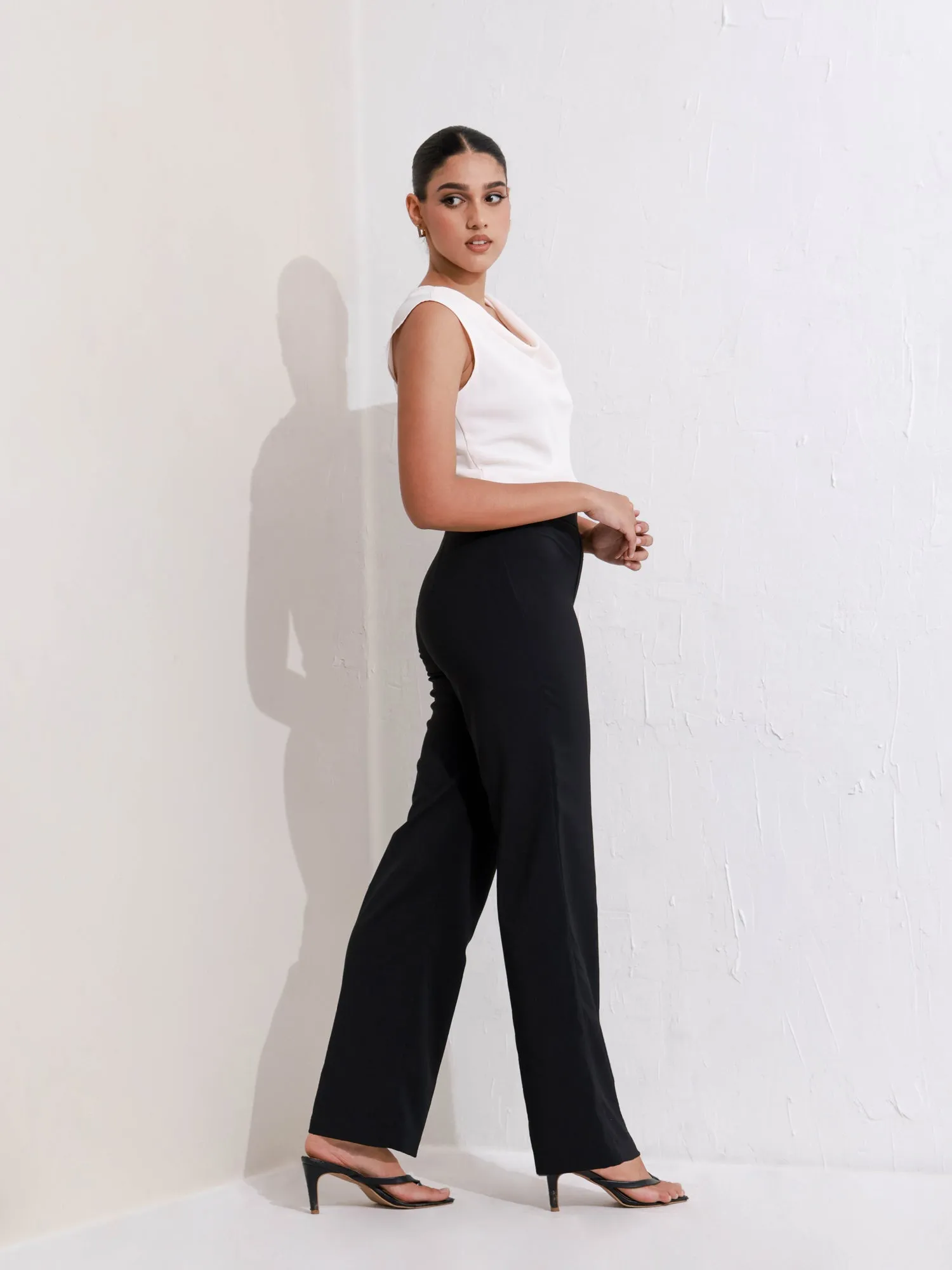 Sleeveless Cowl Neck Top