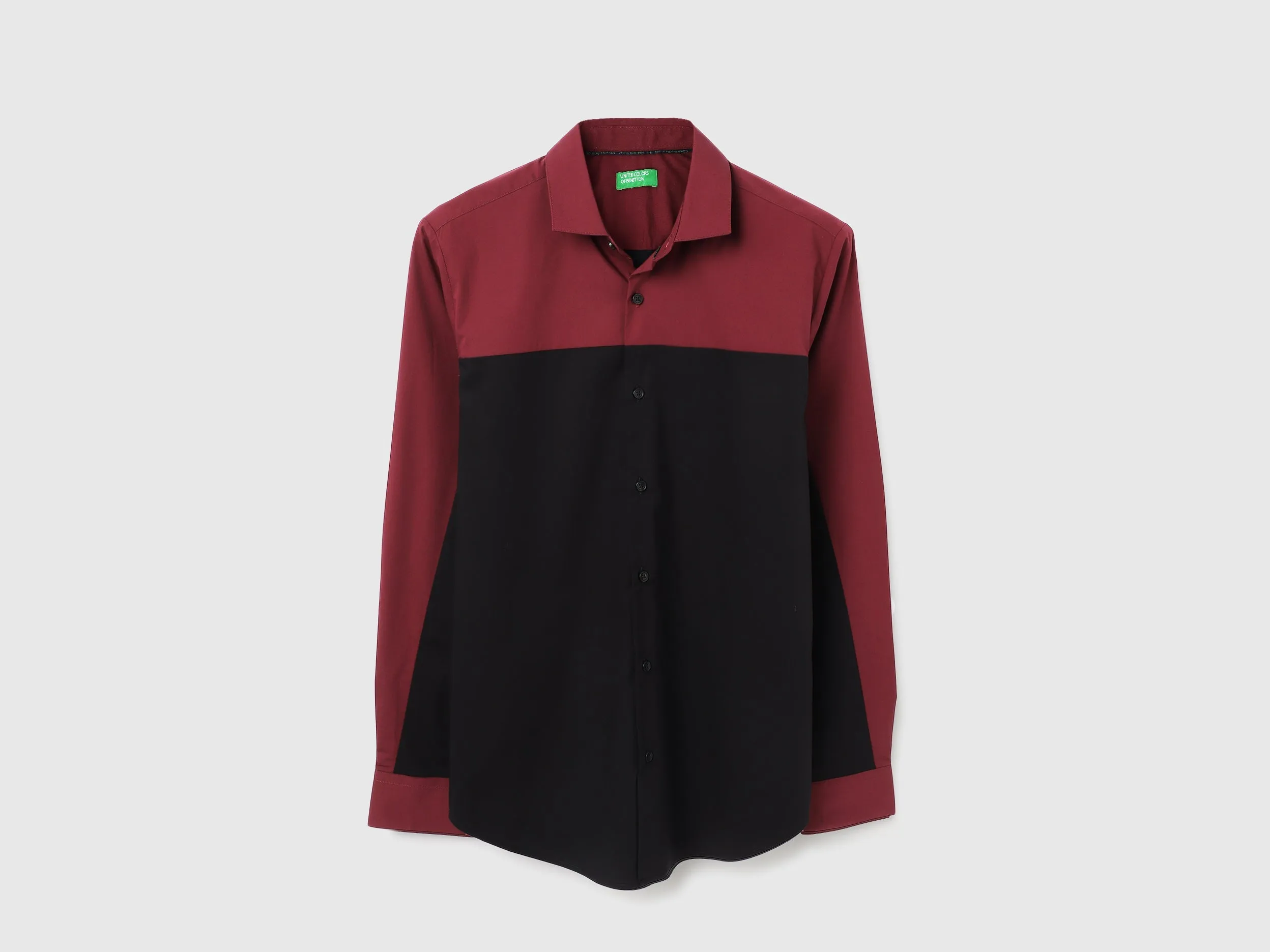 Slim Fit Cut Away Colorblock Shirts