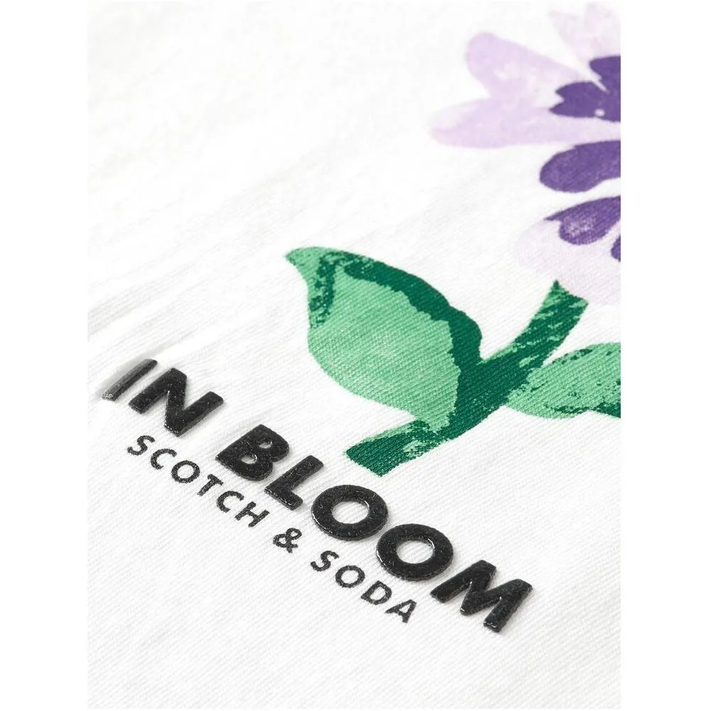 Slim-Fit Flower Artwork T-Shirt