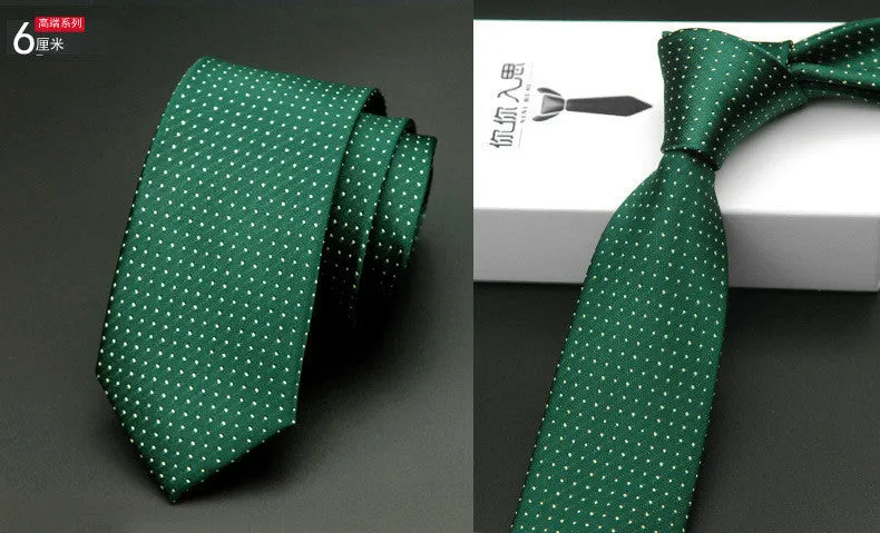 slim men ties designers fashion narrow necktie cravatta 6 cm gravatas