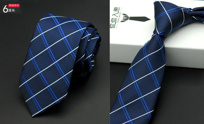 slim men ties designers fashion narrow necktie cravatta 6 cm gravatas