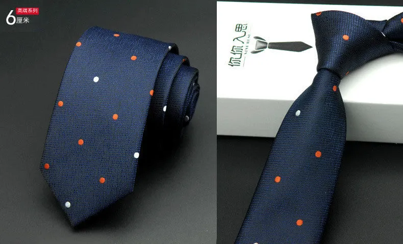 slim men ties designers fashion narrow necktie cravatta 6 cm gravatas