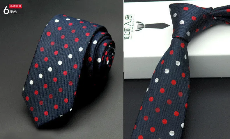 slim men ties designers fashion narrow necktie cravatta 6 cm gravatas