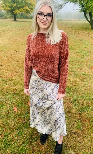 Snake Midi Skirt