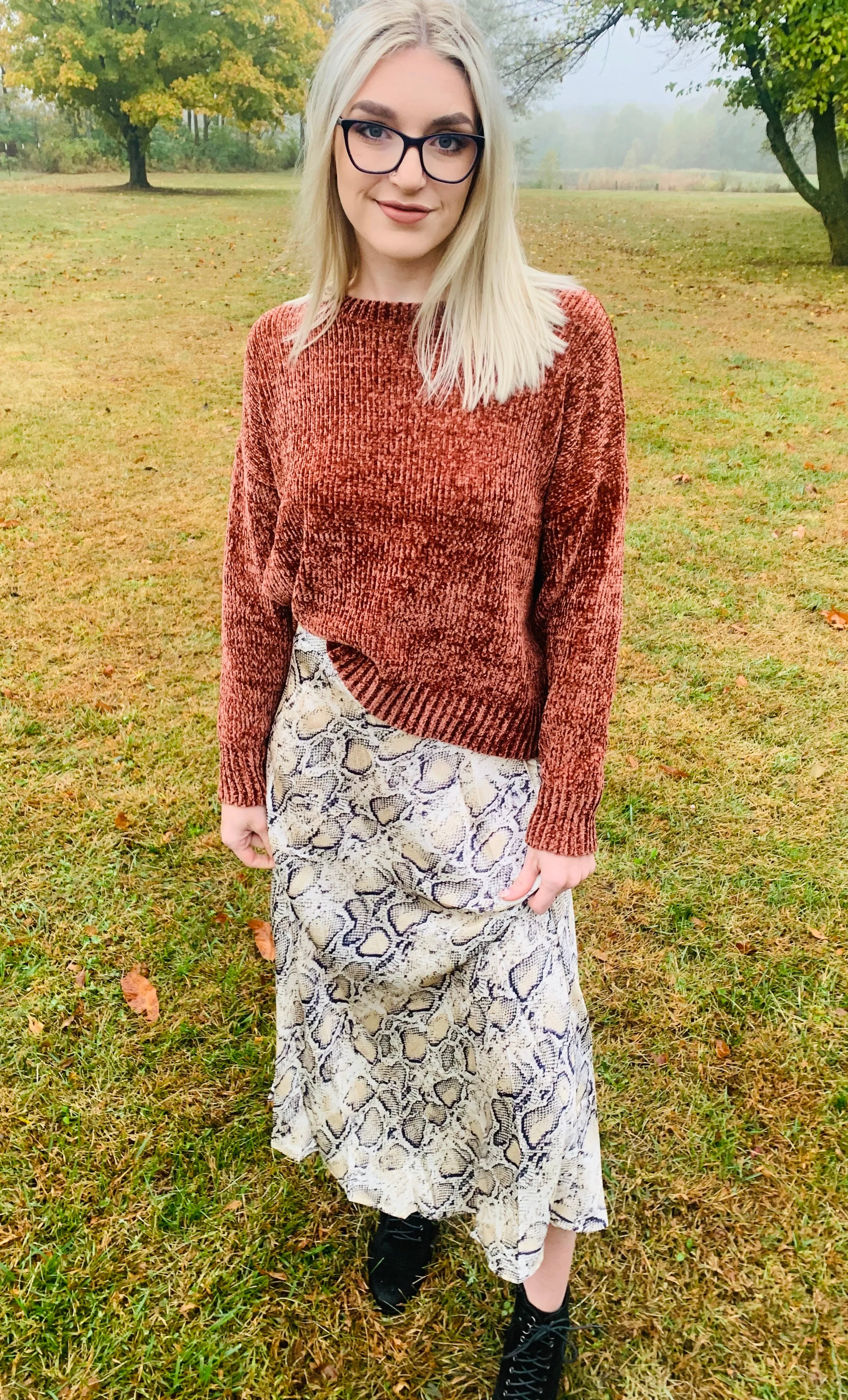 Snake Midi Skirt