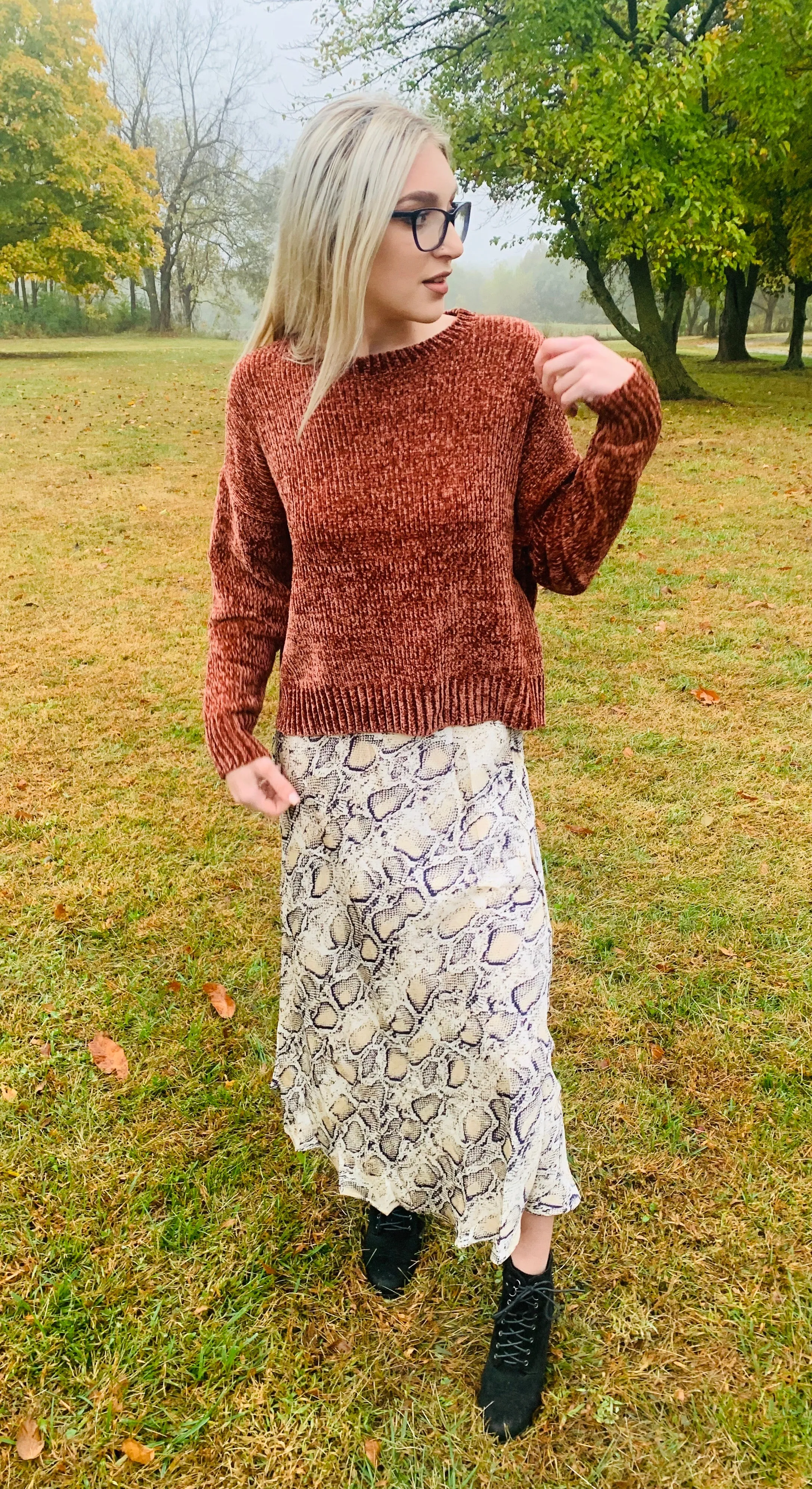 Snake Midi Skirt