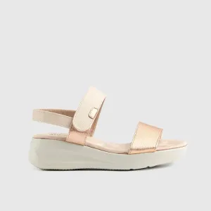 Soft Style Eleri Wedge Sandal Rose Gold 01482