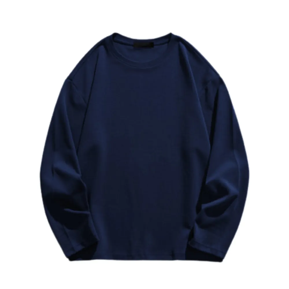 Solid Color Long Long Sleeve Shirt
