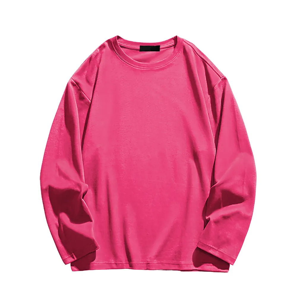 Solid Color Long Long Sleeve Shirt