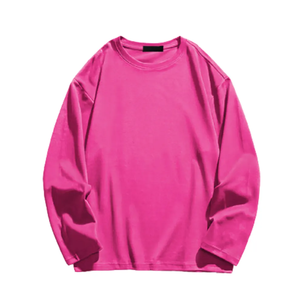 Solid Color Long Long Sleeve Shirt