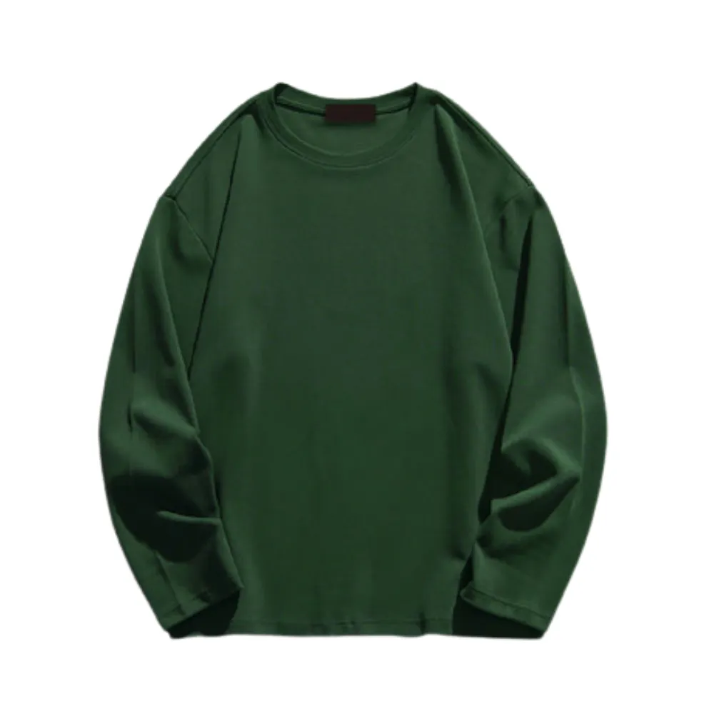 Solid Color Long Long Sleeve Shirt