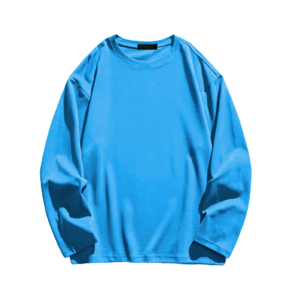 Solid Color Long Long Sleeve Shirt