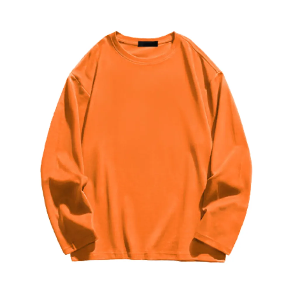 Solid Color Long Long Sleeve Shirt