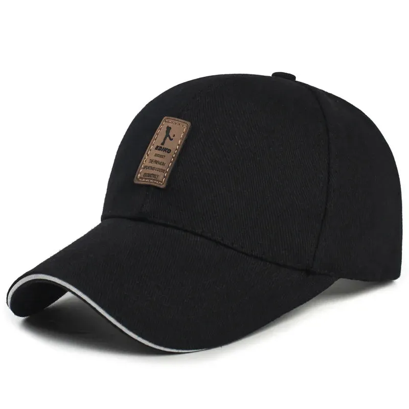 Solid Cotton Adjustable Snapback Baseball Hat