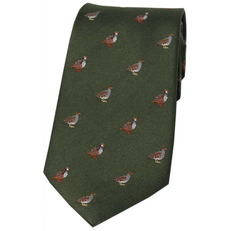 SOPRANO Grouse & Partridge Silk Country Tie - Country Green