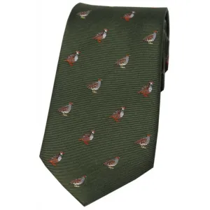 SOPRANO Grouse & Partridge Silk Country Tie - Country Green