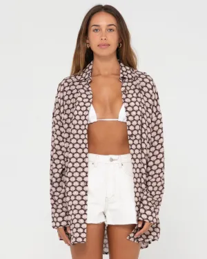 Sorrento Printed Oversized Long Sleeve Shirt