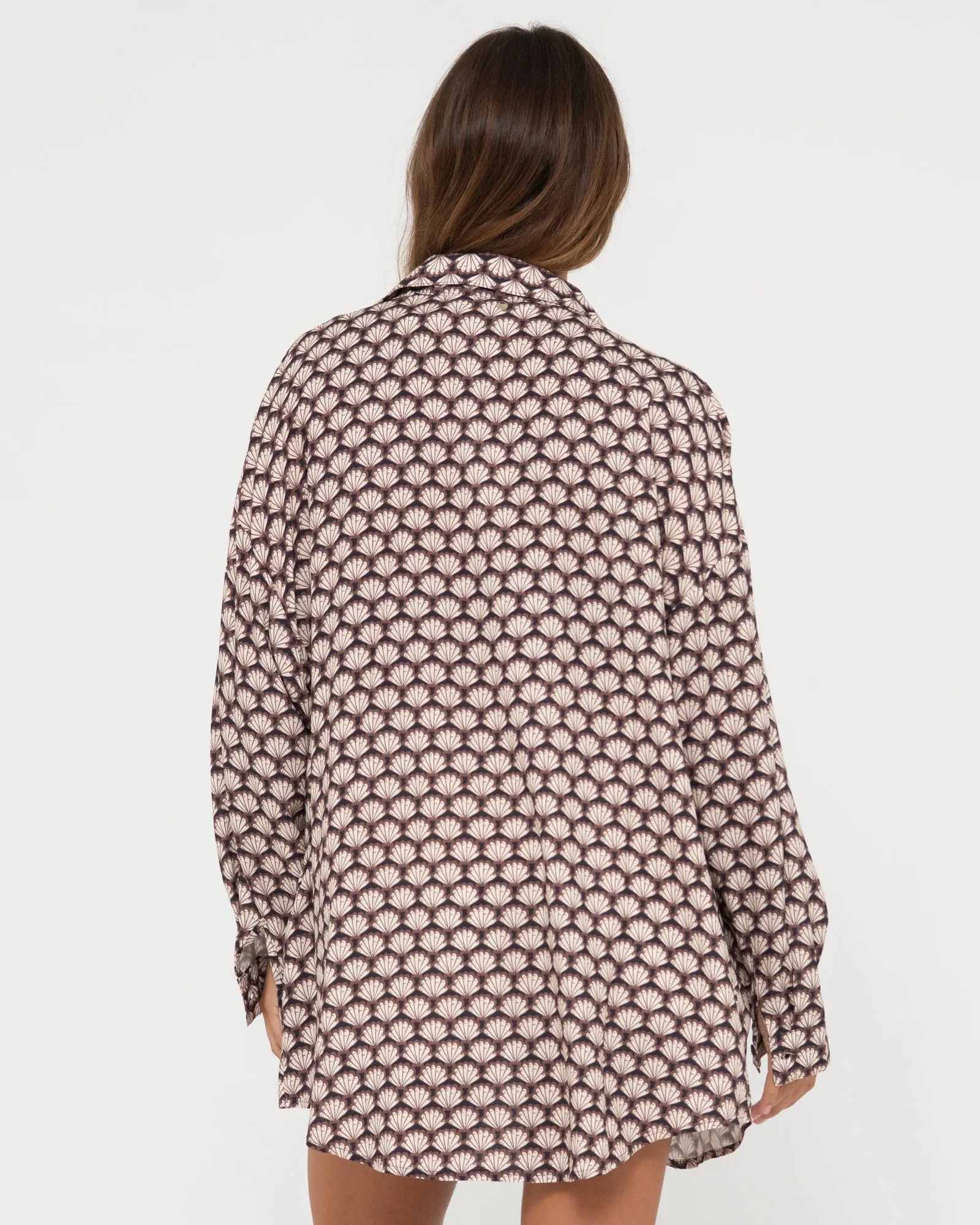 Sorrento Printed Oversized Long Sleeve Shirt