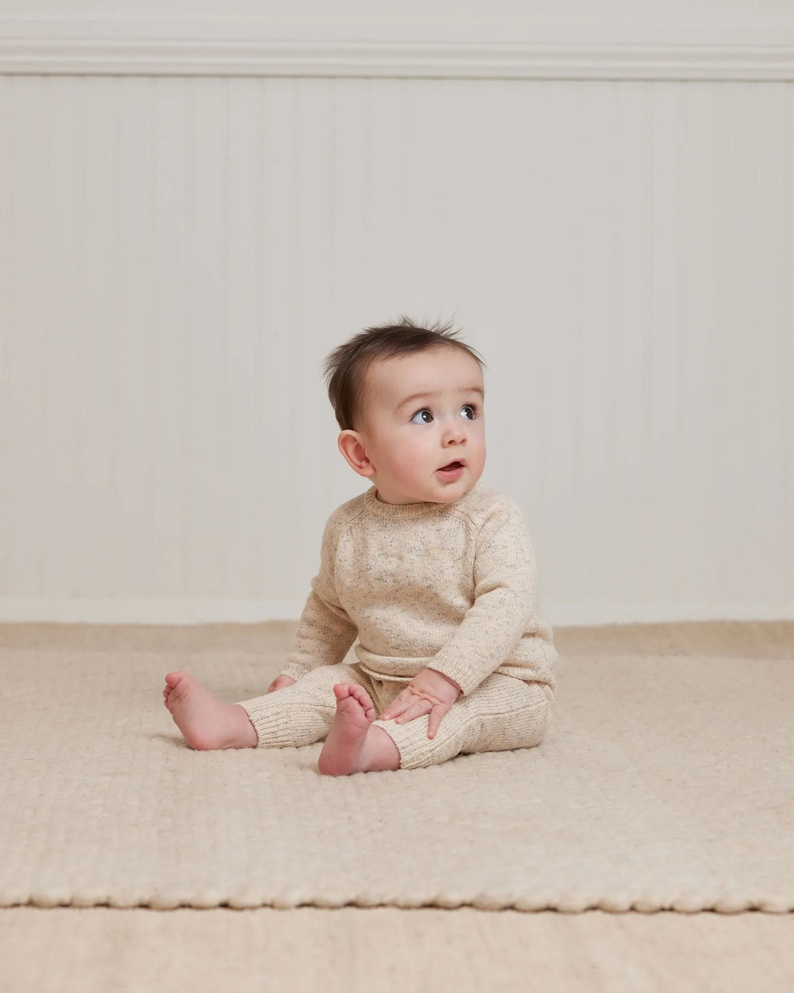Speckled Knit Sweater || Natural
