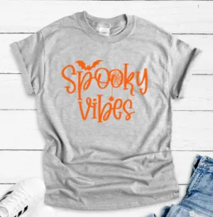 Spooky Vibes Halloween Gray Unisex Short Sleeve T-shirt