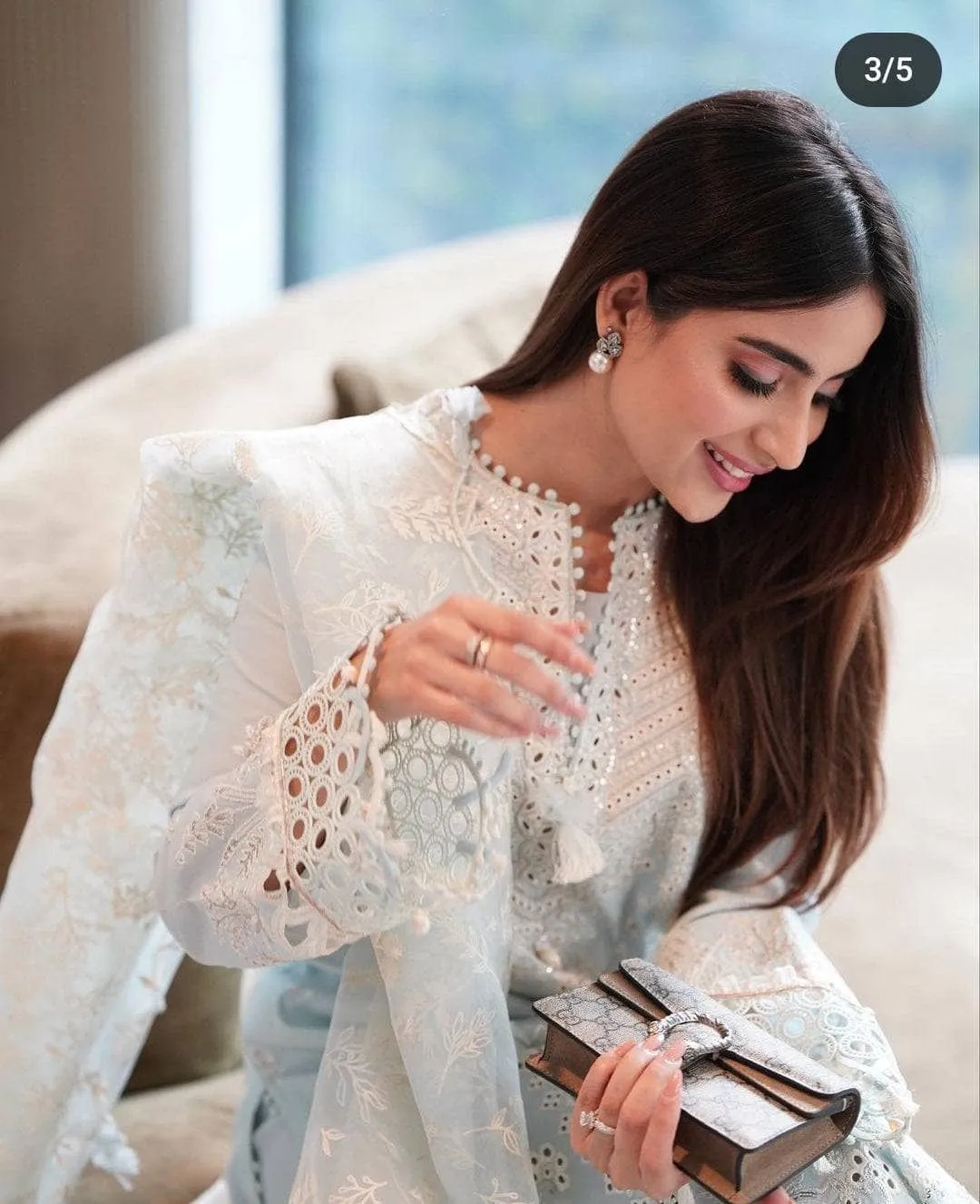 Spotted in Qalamkar Luxury Lawn 23/BE-02 MINA
