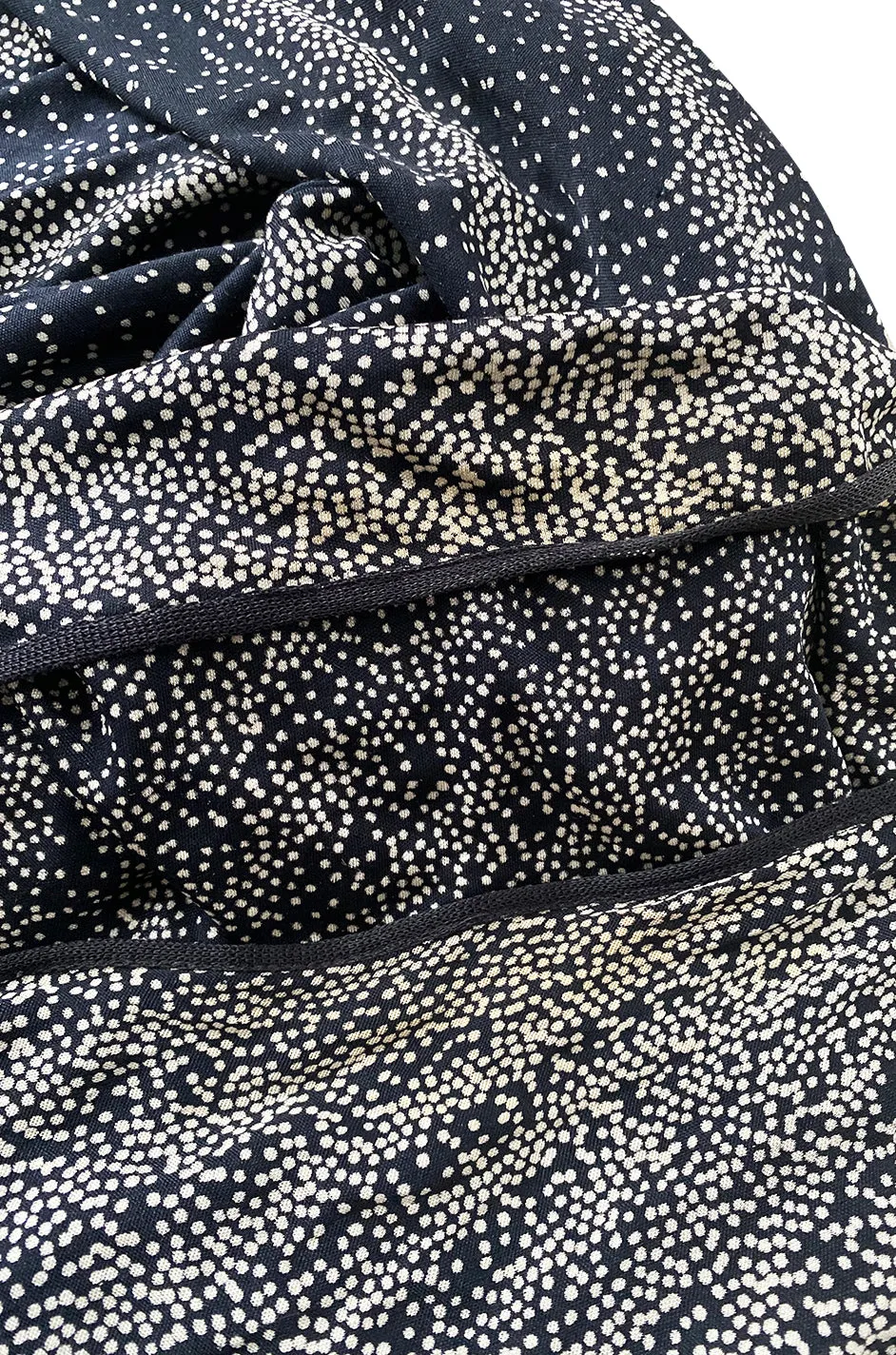 Spring 1976 Missoni Black & White Dot Print Liquid Jersey Plunge Bare Back Dress