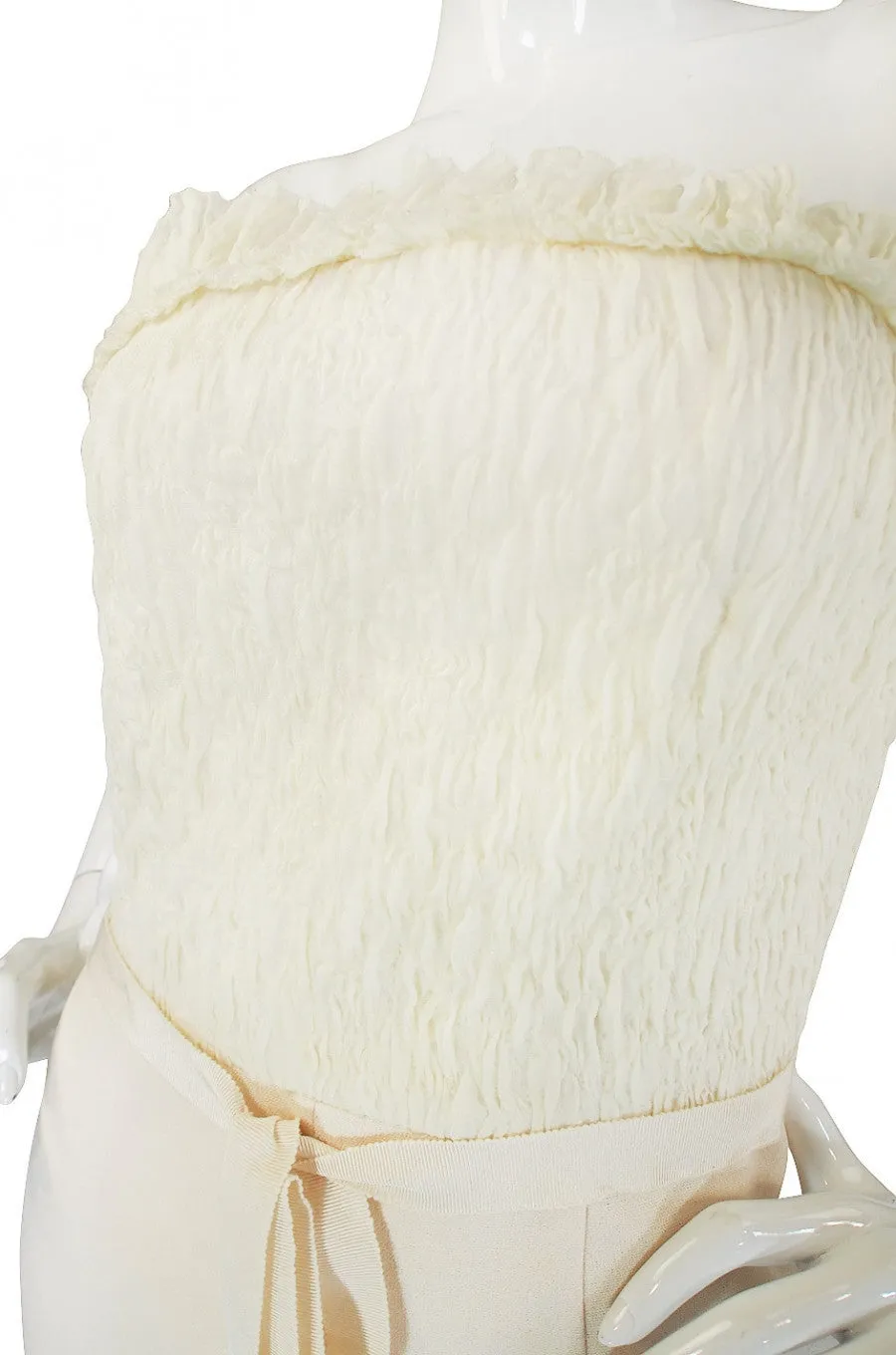 Spring 2008 Giambattista Valli Strapless Ivory Fitted Dress