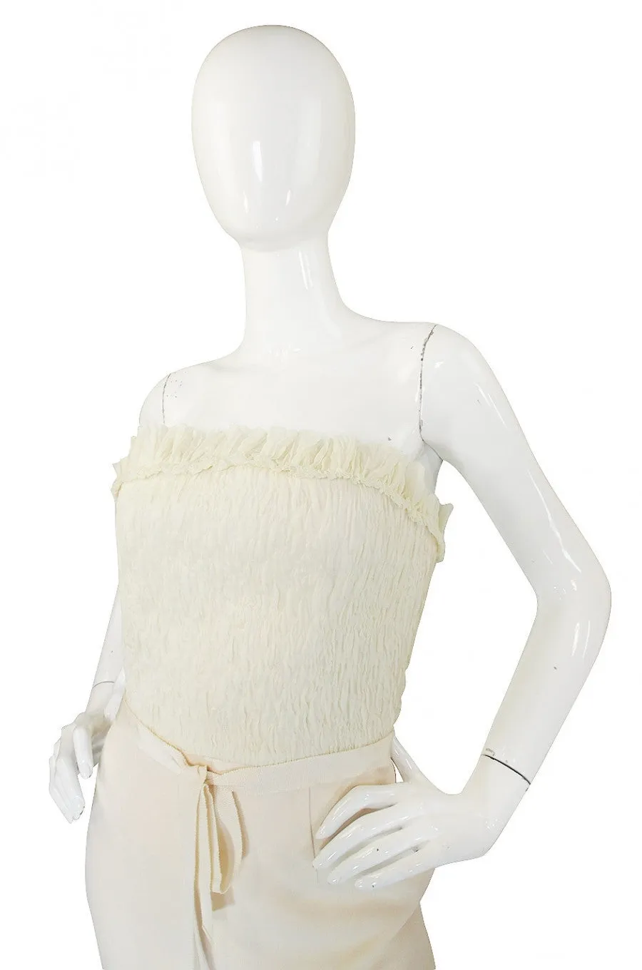 Spring 2008 Giambattista Valli Strapless Ivory Fitted Dress